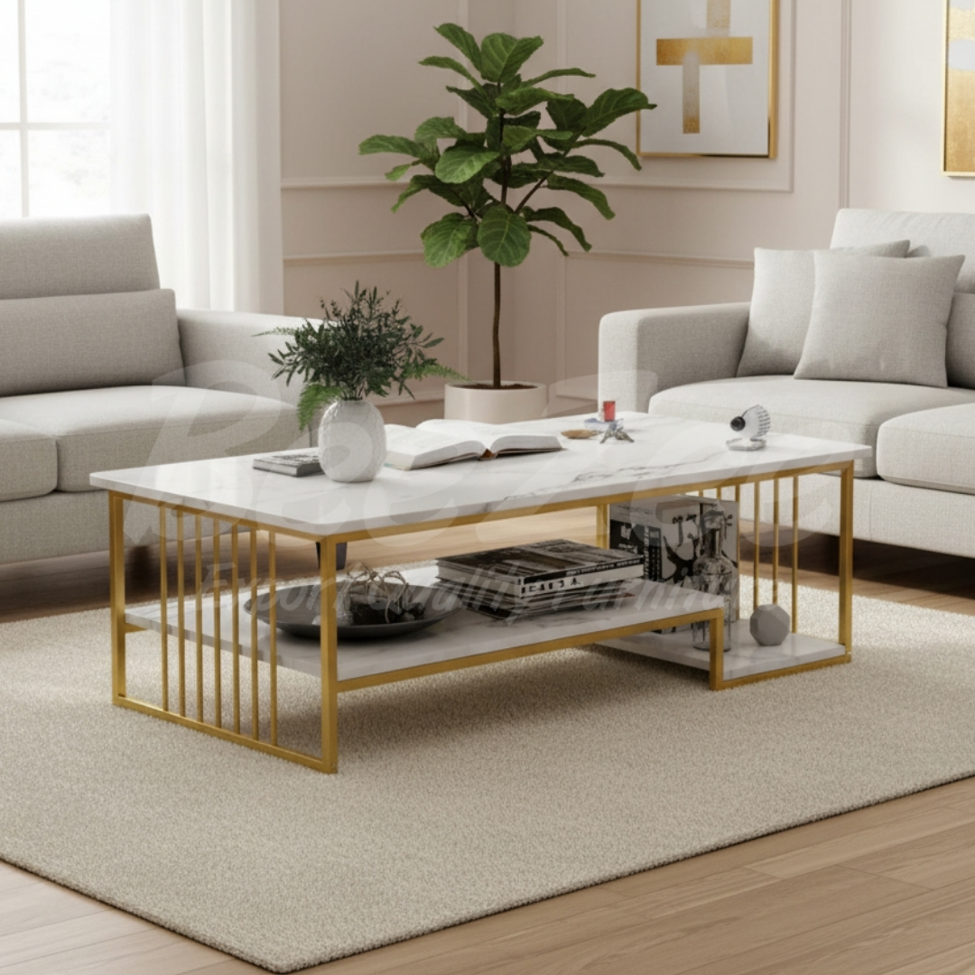 Large 2-Tier Rectangular Center Table