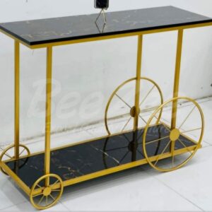 Luxury Gold & Marble Design Console Table