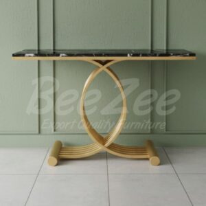 Eclipse Interlaced Gold Console Table