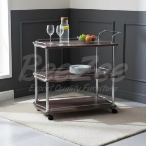 Sleek MDF Sheet Serving Trolley