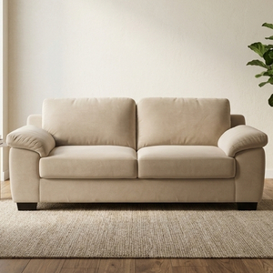 Sofa with Rolled Padded Armrests