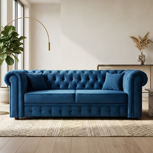 Chesterfield Sofa with Rolled Arms