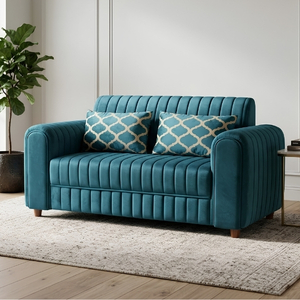 Loveseat with Vertical Channel Backrest