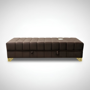 Tufted Storage Bench with Metal Legs 22x60
