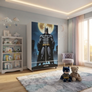 Superhero Theme Kids Wardrobe with Wheels
