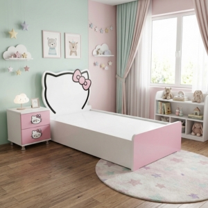 Kitty Theme Single Bed for Kids