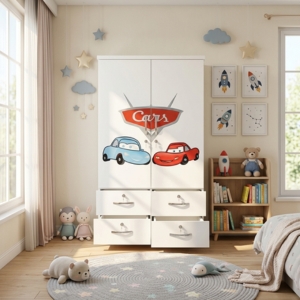 Cartoon Car Theme Kids Wardrobe